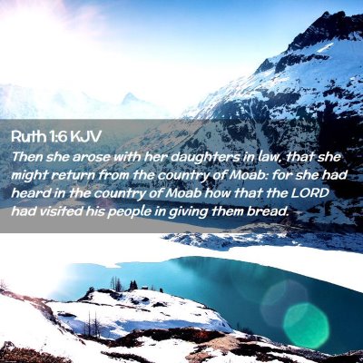 Picture 02 - Ruth 1:6 KJV - Then she arose with her daughters in law, that - Bible Verse Picture