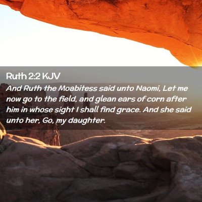 Picture 02 - Ruth 2:2 KJV - And Ruth the Moabitess said unto Naomi, Let me - Bible Verse Picture