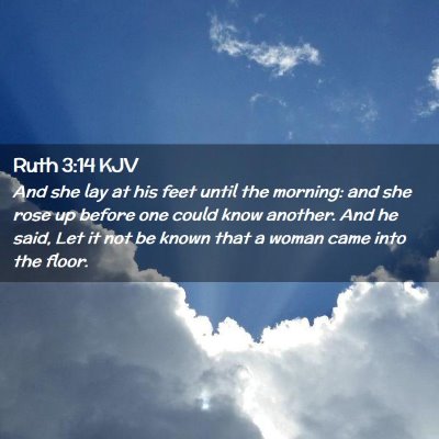 Picture 02 - Ruth 3:14 KJV - And she lay at his feet until the morning: and - Bible Verse Picture