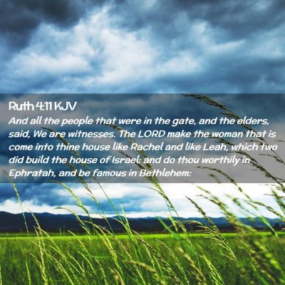Picture 02 - Ruth 4:11 KJV - And all the people that were in the gate, and the - Bible Verse Picture