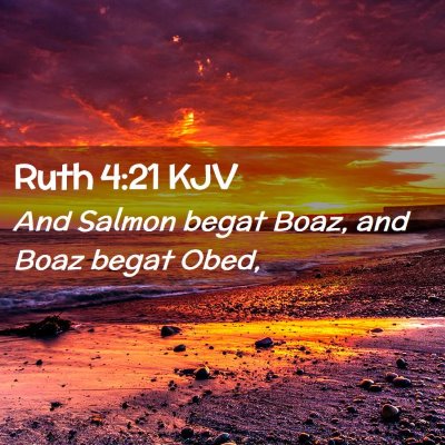 Picture 02 - Ruth 4:21 KJV - And Salmon begat Boaz, and Boaz begat - Bible Verse Picture