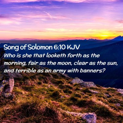 Picture 02 - Song of Solomon 6:10 KJV - Who is she that looketh forth as the morning, - Bible Verse Picture
