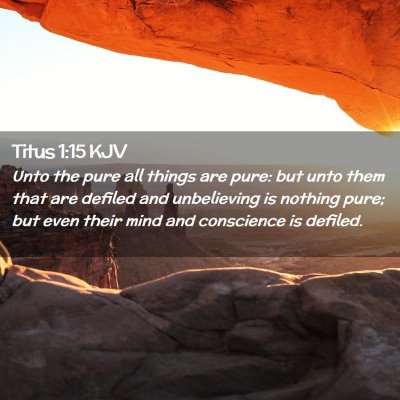 Picture 02 - Titus 1:15 KJV - Unto the pure all things are pure: but unto them - Bible Verse Picture