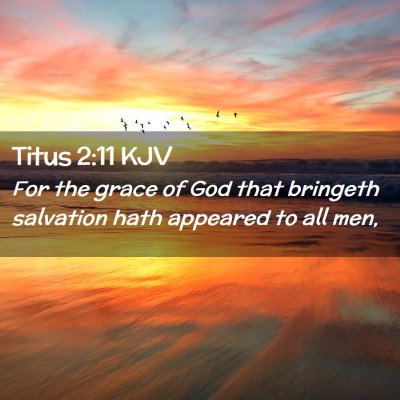 Picture 02 - Titus 2:11 KJV - For the grace of God that bringeth salvation hath - Bible Verse Picture