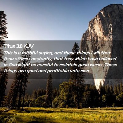 Picture 02 - Titus 3:8 KJV - This is a faithful saying, and these things I - Bible Verse Picture
