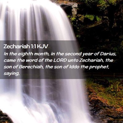 Picture 02 - Zechariah 1:1 KJV - In the eighth month, in the second year of - Bible Verse Picture