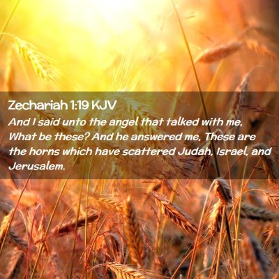 Picture 02 - Zechariah 1:19 KJV - And I said unto the angel that talked with me, - Bible Verse Picture