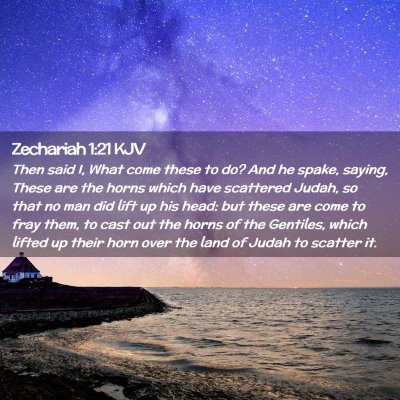 Picture 02 - Zechariah 1:21 KJV - Then said I, What come these to do? And he spake, - Bible Verse Picture