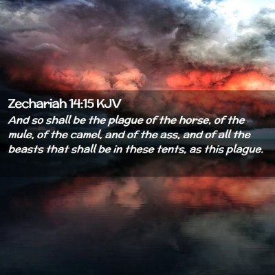 Picture 02 - Zechariah 14:15 KJV - And so shall be the plague of the horse, of the - Bible Verse Picture