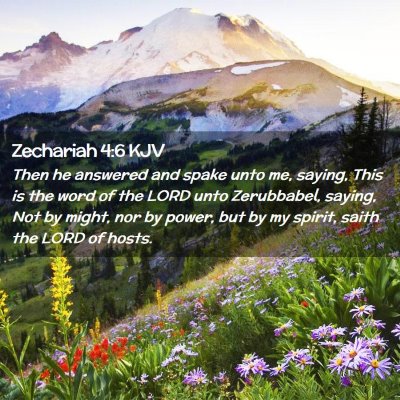 Picture 02 - Zechariah 4:6 KJV - Then he answered and spake unto me, saying, This - Bible Verse Picture