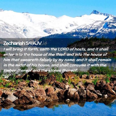 Picture 02 - Zechariah 5:4 KJV - I will bring it forth, saith the LORD of hosts, - Bible Verse Picture