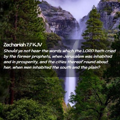 Picture 02 - Zechariah 7:7 KJV - Should ye not hear the words which the LORD hath - Bible Verse Picture