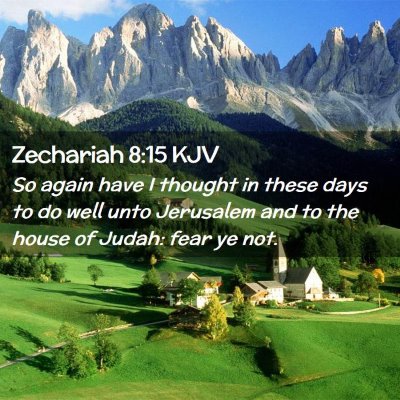 Picture 02 - Zechariah 8:15 KJV - So again have I thought in these days to do well - Bible Verse Picture