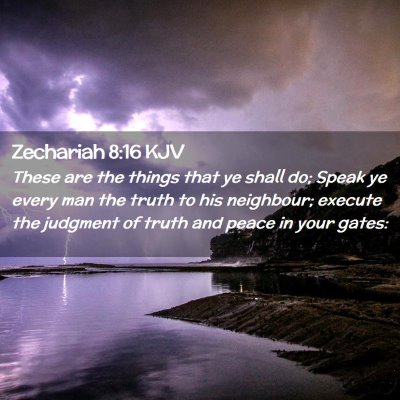 Picture 02 - Zechariah 8:16 KJV - These are the things that ye shall do; Speak ye - Bible Verse Picture