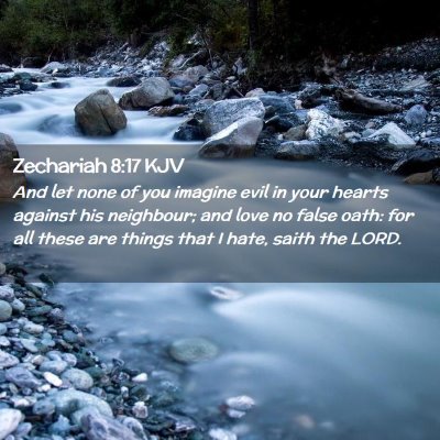 Picture 02 - Zechariah 8:17 KJV - And let none of you imagine evil in your hearts - Bible Verse Picture