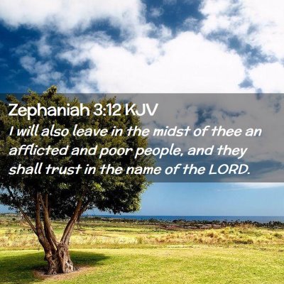 Picture 02 - Zephaniah 3:12 KJV - I will also leave in the midst of thee an - Bible Verse Picture