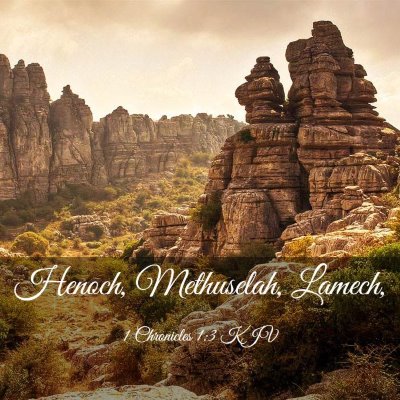 Picture 03 - 1 Chronicles 1:3 KJV - Henoch, Methuselah, - Bible Verse Picture