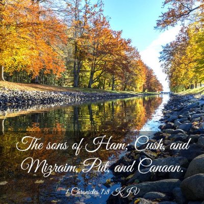 Picture 03 - 1 Chronicles 1:8 KJV - The sons of Ham; Cush, and Mizraim, Put, and - Bible Verse Picture