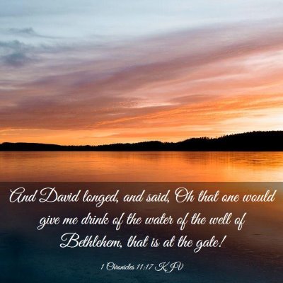 Picture 03 - 1 Chronicles 11:17 KJV - And David longed, and said, Oh that one would - Bible Verse Picture