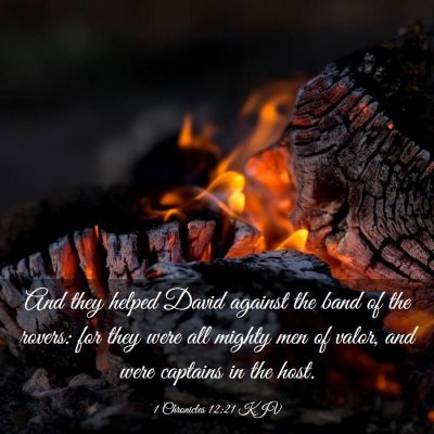 Picture 03 - 1 Chronicles 12:21 KJV - And they helped David against the band of the - Bible Verse Picture