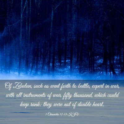 Picture 03 - 1 Chronicles 12:33 KJV - Of Zebulun, such as went forth to battle, expert - Bible Verse Picture