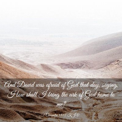 Picture 03 - 1 Chronicles 13:12 KJV - And David was afraid of God that day, saying, How - Bible Verse Picture
