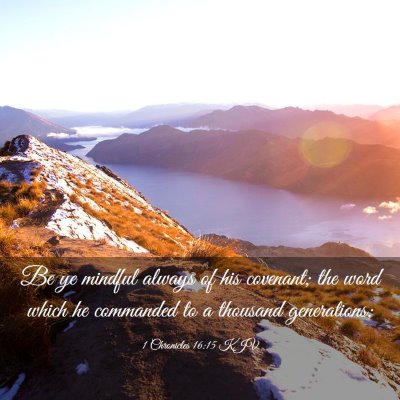 Picture 03 - 1 Chronicles 16:15 KJV - Be ye mindful always of his covenant; the word - Bible Verse Picture