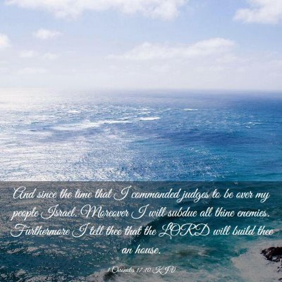 Picture 03 - 1 Chronicles 17:10 KJV - And since the time that I commanded judges to be - Bible Verse Picture