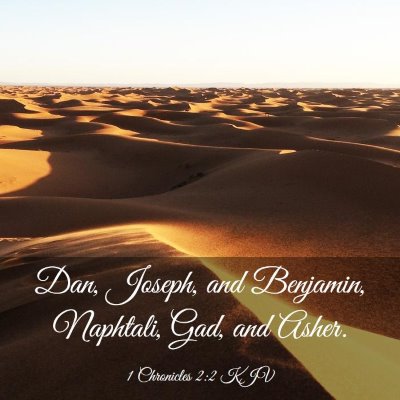 Picture 03 - 1 Chronicles 2:2 KJV - Dan, Joseph, and Benjamin, Naphtali, Gad, and - Bible Verse Picture