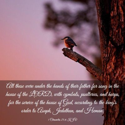 Picture 03 - 1 Chronicles 25:6 KJV - All these were under the hands of their father - Bible Verse Picture