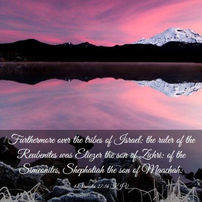Picture 03 - 1 Chronicles 27:16 KJV - Furthermore over the tribes of Israel: the ruler - Bible Verse Picture