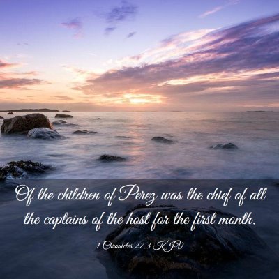 Picture 03 - 1 Chronicles 27:3 KJV - Of the children of Perez was the chief of all the - Bible Verse Picture