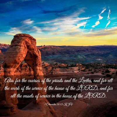 Picture 03 - 1 Chronicles 28:13 KJV - Also for the courses of the priests and the - Bible Verse Picture