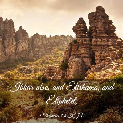 Picture 03 - 1 Chronicles 3:6 KJV - Ibhar also, and Elishama, and - Bible Verse Picture