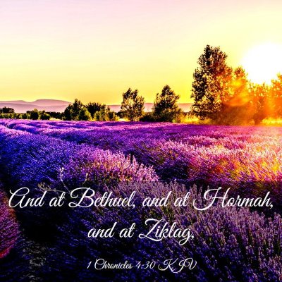 Picture 03 - 1 Chronicles 4:30 KJV - And at Bethuel, and at Hormah, and at - Bible Verse Picture