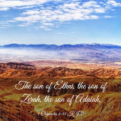 Picture 03 - 1 Chronicles 6:41 KJV - The son of Ethni, the son of Zerah, the son of - Bible Verse Picture