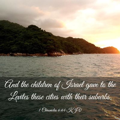 Picture 03 - 1 Chronicles 6:64 KJV - And the children of Israel gave to the Levites - Bible Verse Picture