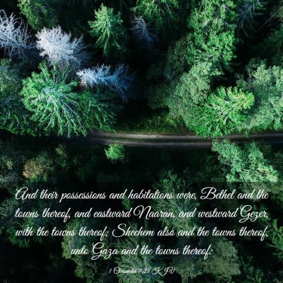 Picture 03 - 1 Chronicles 7:28 KJV - And their possessions and habitations were, - Bible Verse Picture