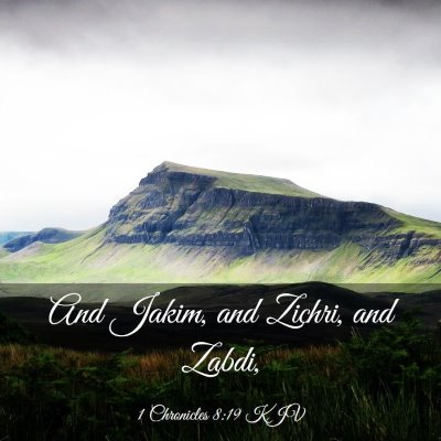 Picture 03 - 1 Chronicles 8:19 KJV - And Jakim, and Zichri, and - Bible Verse Picture