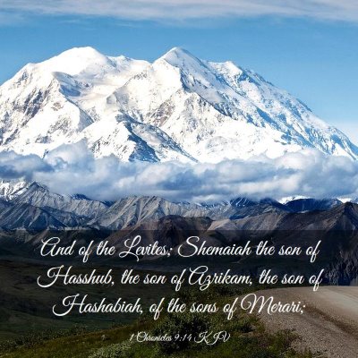 Picture 03 - 1 Chronicles 9:14 KJV - And of the Levites; Shemaiah the son of Hasshub, - Bible Verse Picture