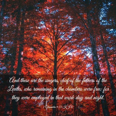Picture 03 - 1 Chronicles 9:33 KJV - And these are the singers, chief of the fathers - Bible Verse Picture