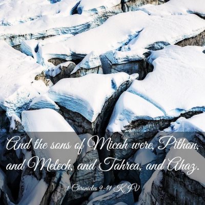 Picture 03 - 1 Chronicles 9:41 KJV - And the sons of Micah were, Pithon, and Melech, - Bible Verse Picture
