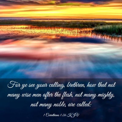 Picture 03 - 1 Corinthians 1:26 KJV - For ye see your calling, brethren, how that not - Bible Verse Picture