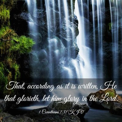 Picture 03 - 1 Corinthians 1:31 KJV - That, according as it is written, He that - Bible Verse Picture