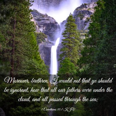Picture 03 - 1 Corinthians 10:1 KJV - Moreover, brethren, I would not that ye should be - Bible Verse Picture