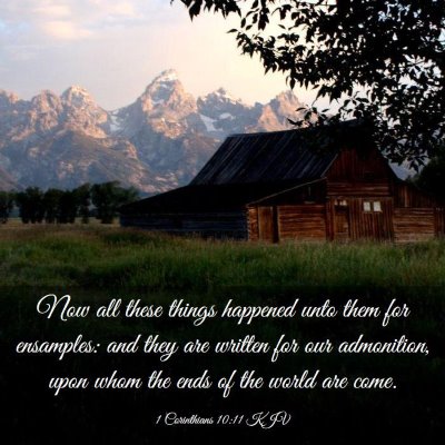 Picture 03 - 1 Corinthians 10:11 KJV - Now all these things happened unto them for - Bible Verse Picture