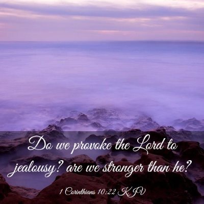 Picture 03 - 1 Corinthians 10:22 KJV - Do we provoke the Lord to jealousy? are we - Bible Verse Picture