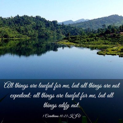 Picture 03 - 1 Corinthians 10:23 KJV - All things are lawful for me, but all things are - Bible Verse Picture