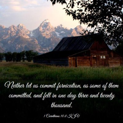 Picture 03 - 1 Corinthians 10:8 KJV - Neither let us commit fornication, as some of - Bible Verse Picture