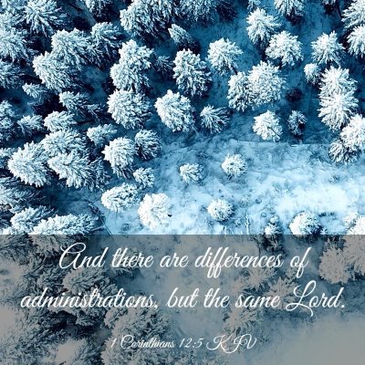 Picture 03 - 1 Corinthians 12:5 KJV - And there are differences of administrations, but - Bible Verse Picture